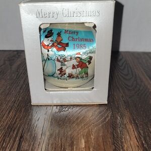 Vintage Merry Christmas 1985 Ornament